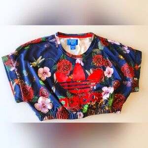 Crop sweater top Adidas Originals x Rita Ora 'Roses'